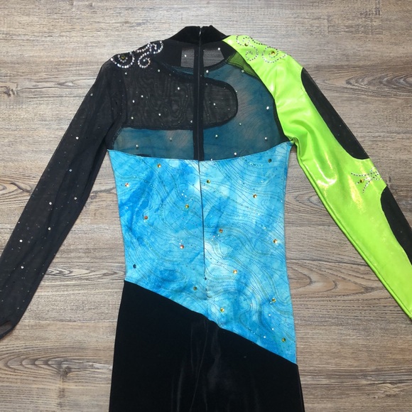 Dance Sophisticates Velvet  & Mesh Dance Pant Suit - Picture 12 of 15